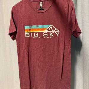 Oura Maroon BIG SKY T-Shirt